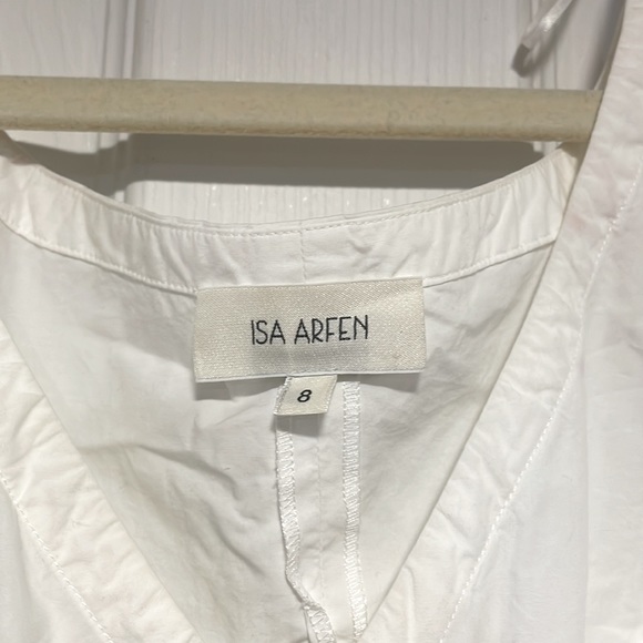 ISA ARFEN
Vera V-Neck Full-Sleeve Cotton Peplum Top uk size 8 $675 - Picture 7 of 13